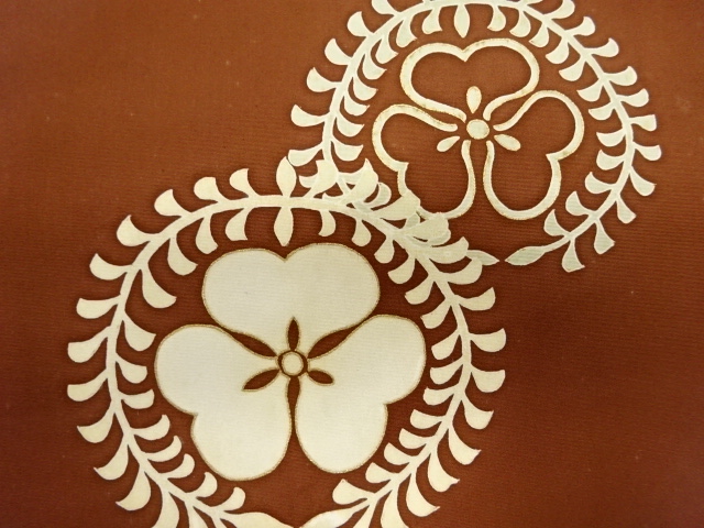 JAPANESE KIMONO / ANTIQUE NAGOYA OBI / SHIOZE / FLOWER